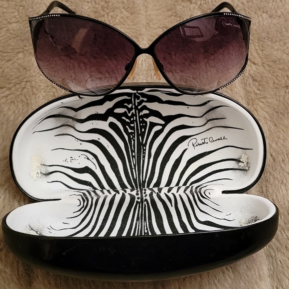 Roberto Cavalli Accessories - Roberto Cavalli rhinestone frame sunglasses with original case
